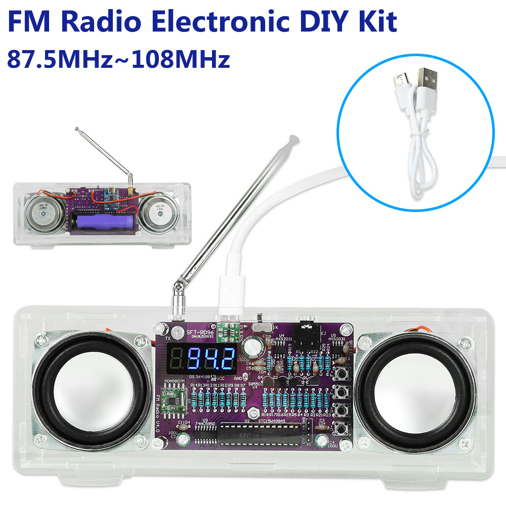 Diy Electronics Youtube Channel - Radio FM Electrónica de 87.5MHz~108MHz, Kit