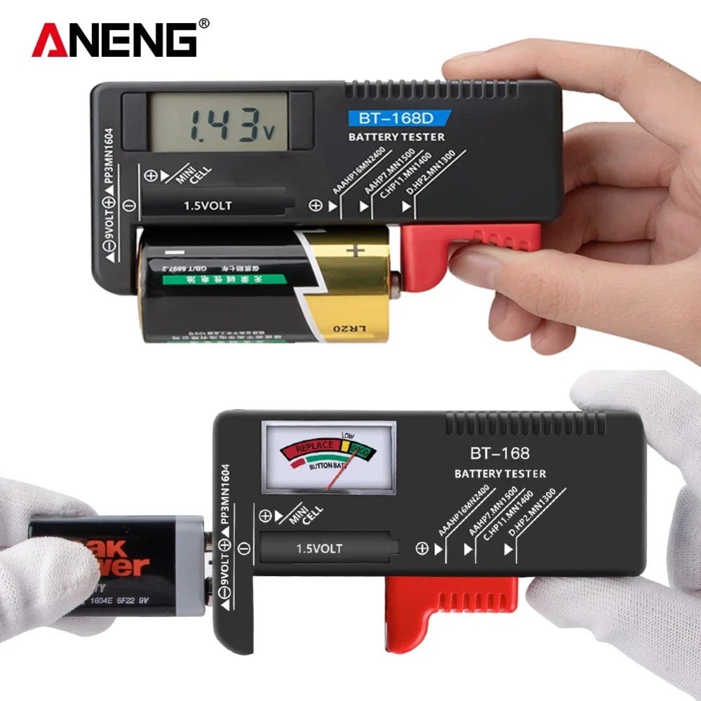 Diy Electronics Test Equipment - Comprobador de Baterías ANENG BT-168/ BT-168D,