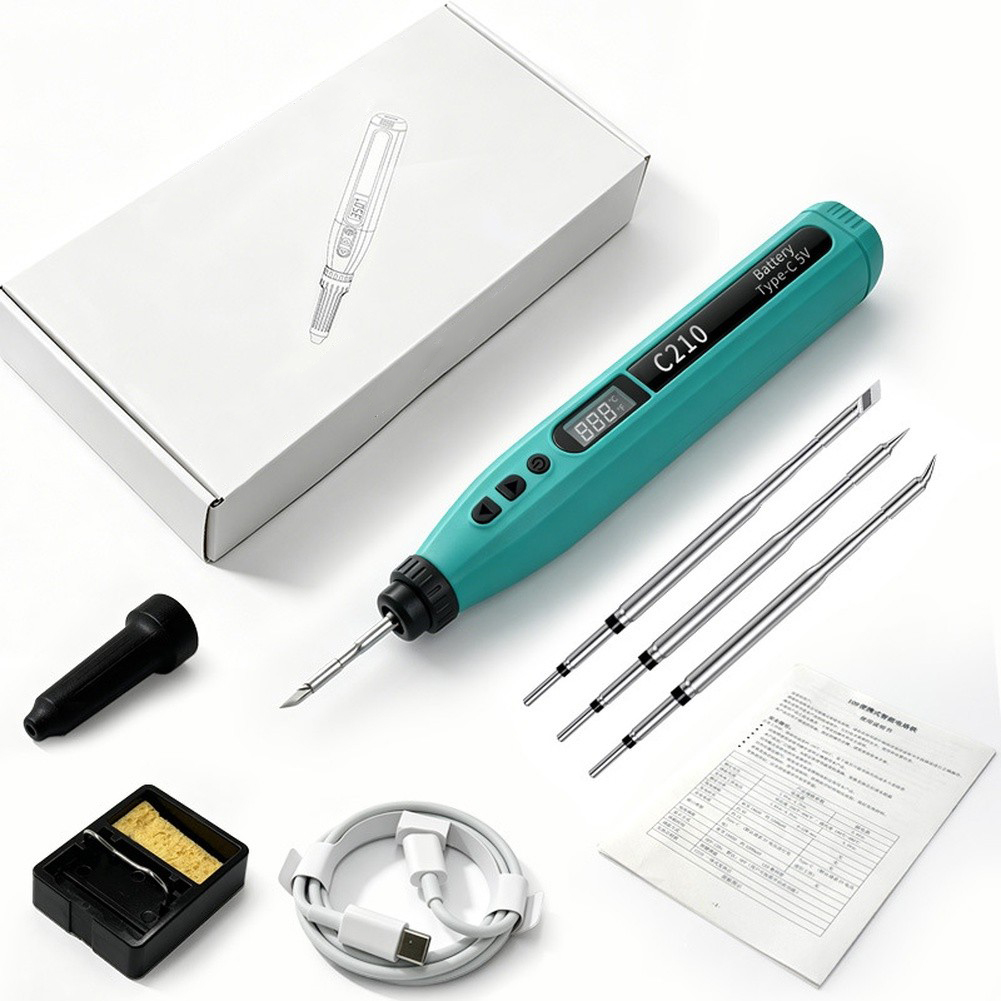 Juego de soldador USB digital  - Diy Electronics Hobby reseña y precio