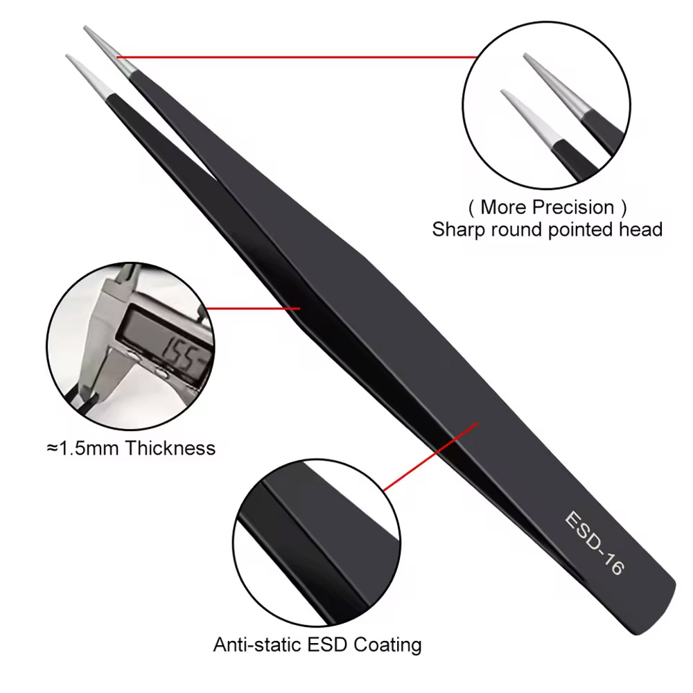 10 unids/set de pinzas rectas  - Diy Electronics Repair reseña y precio